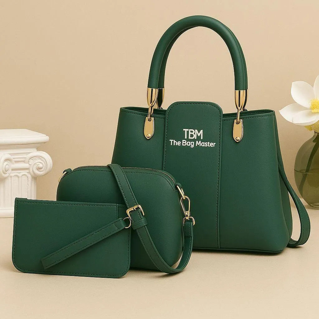 TBM 3-Piece Multicolor Rexine Handbag Set for Women