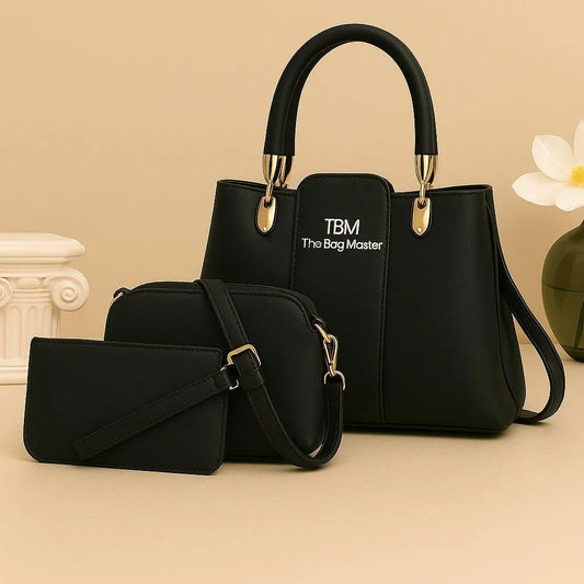 TBM 3-Piece Multicolor Rexine Handbag Set for Women
