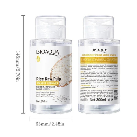 BIOAQUA Rice Raw Pulp Makeup Remover – Rice Gentle Refreshing Makeup Remover (300ml)