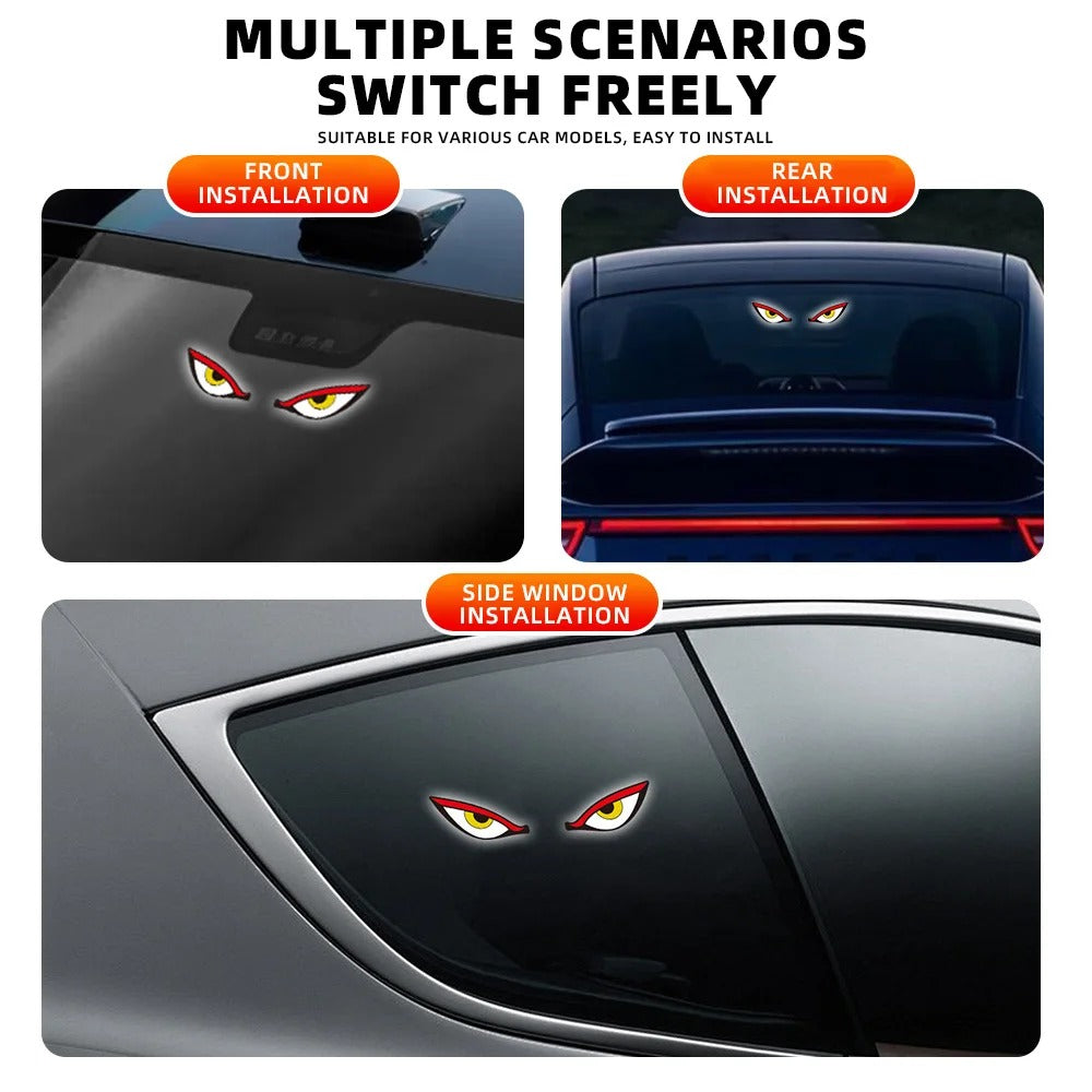 Solar Powered Wireless Demon Eye LED Car Light