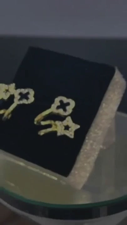 CETH507 LSH Clover Stud Tops Pair - CETH