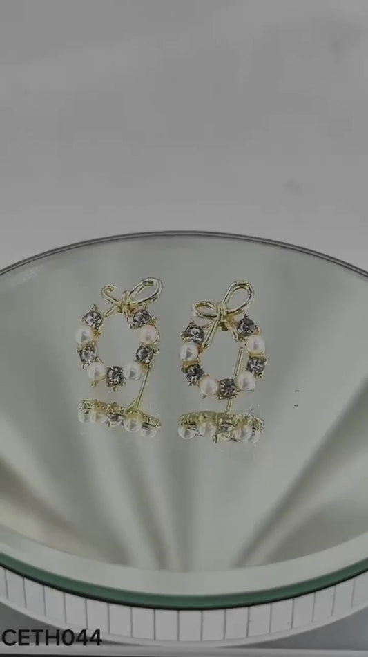 CETH044 SDQ Pearl Bow Tops Pair - CETH